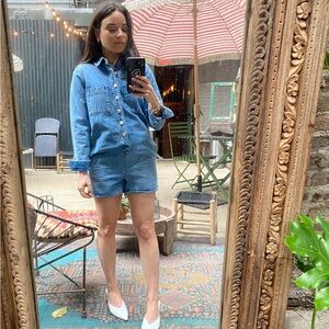 Madewell Blue Denim Romper